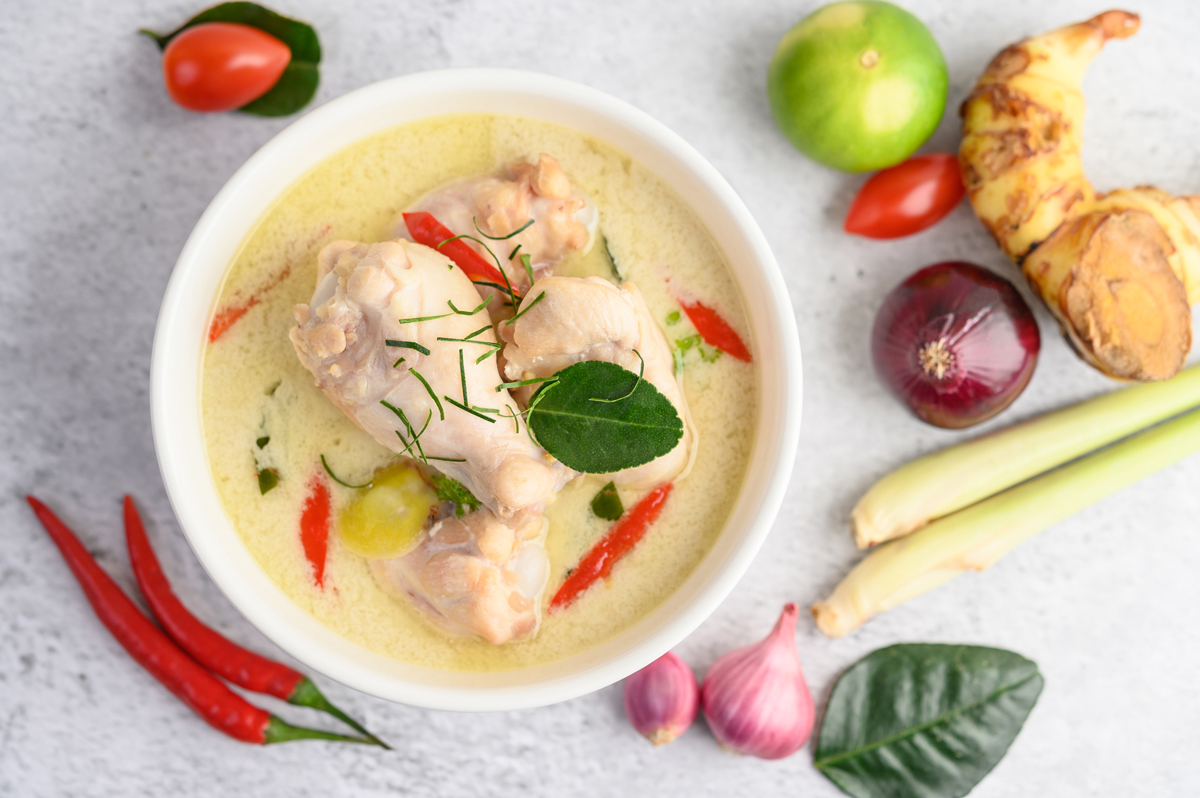 10. Chicken with coconut milk soup Tom Kha Gai